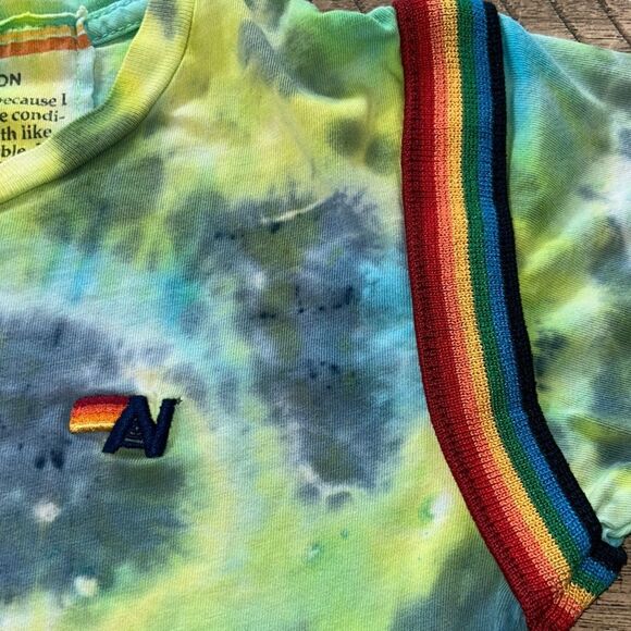 Aviator 🧑‍✈️ Nation Made in USA 🇺🇸 Kids Rainbow 🌈 Ringet Tie-Dye T-Shirt Unique! - Picture 11 of 17